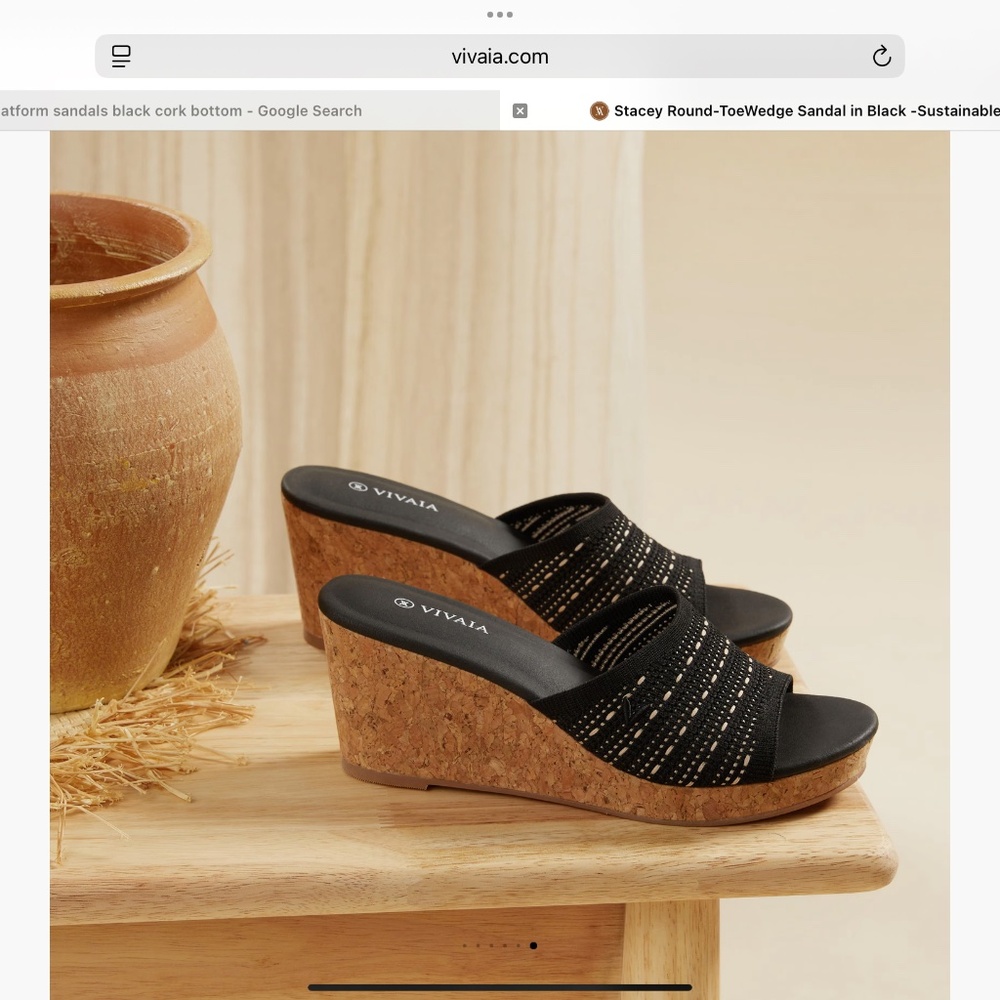 Vivaia Stacey round toe wedge platform slide - Picture 3 of 13